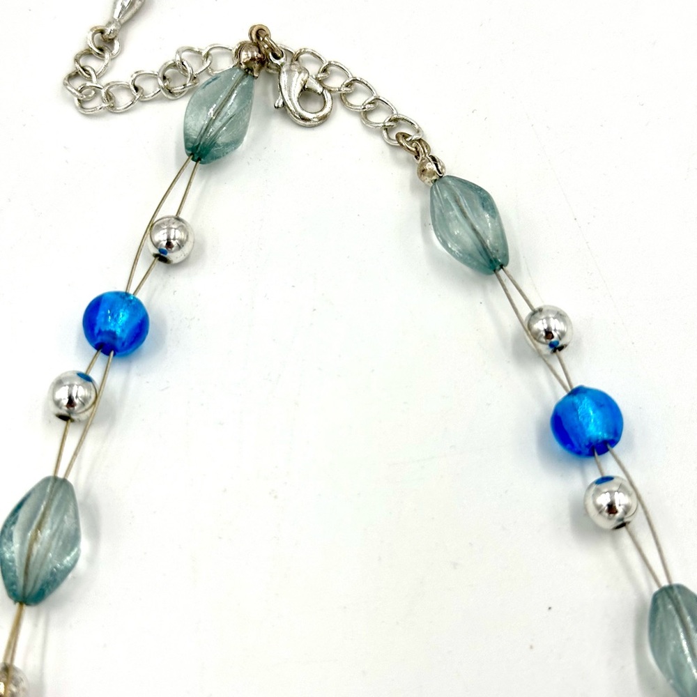 Blue and Silver Pendant Necklace - Picture 3 of 3